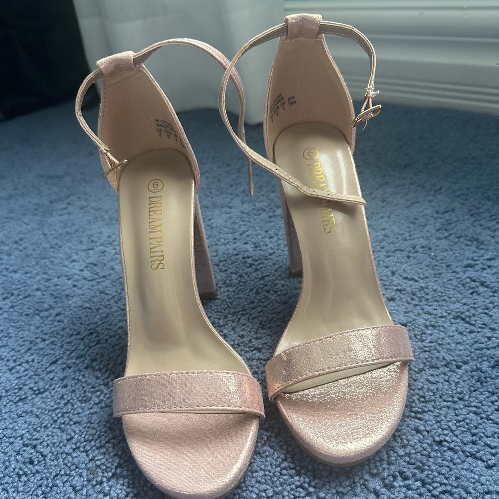 rose gold high heels